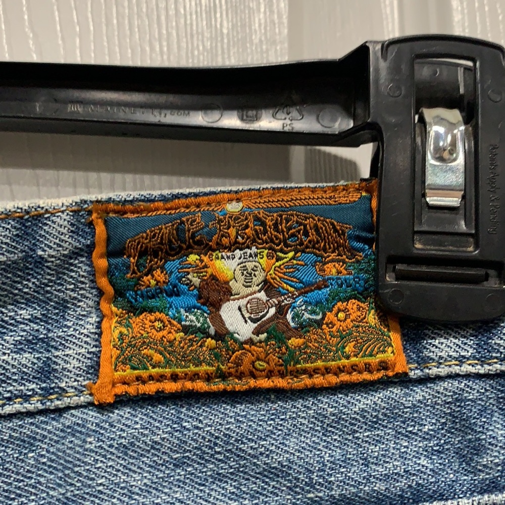 True Religion Patchwork Distressed Boot Cut Jeans - image 8